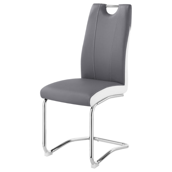 English Elm Jernigan Two-tone Leatherette Cantilever Dining Chairs with Chrome Base Set of 4 B062S01428