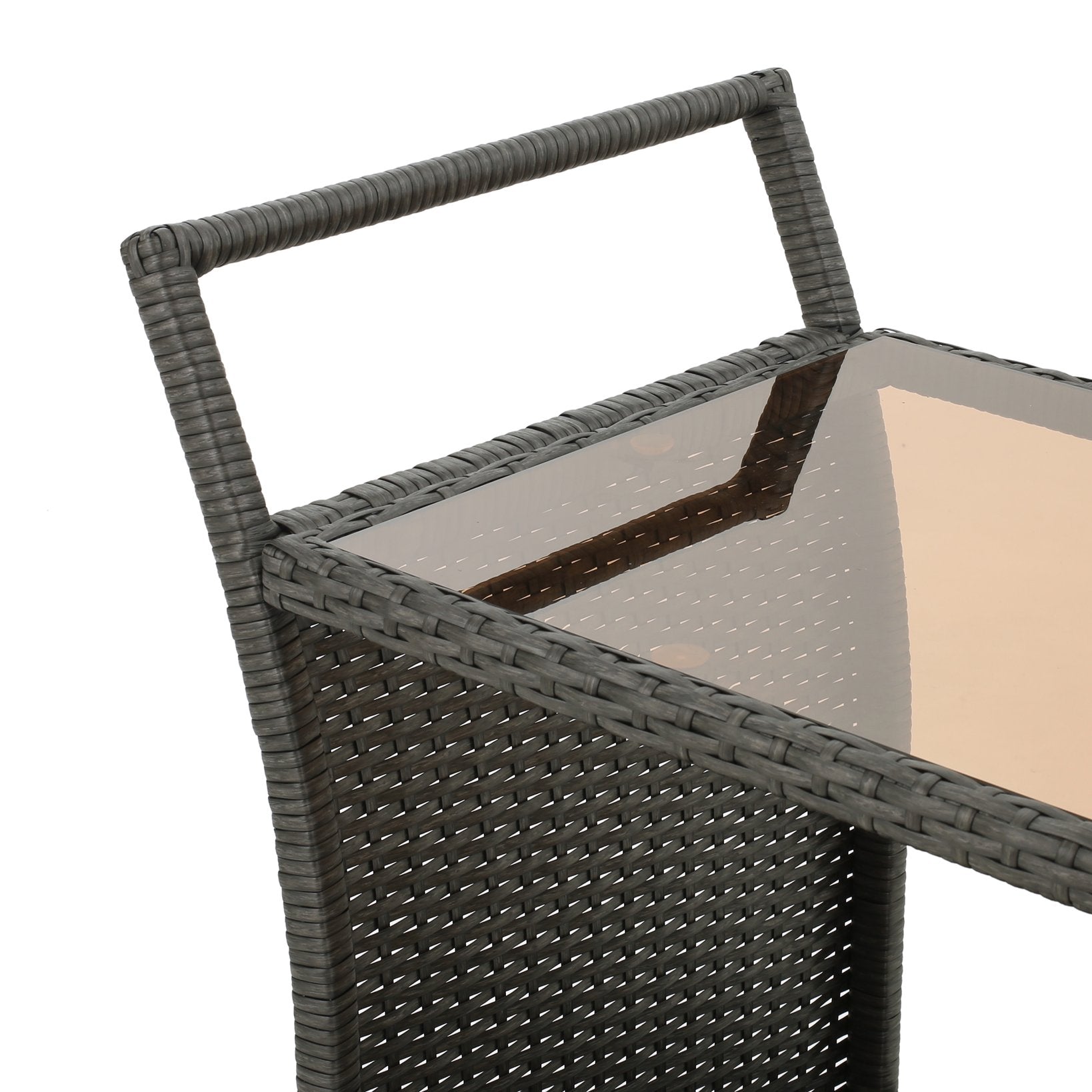 Christopher Knight Home PE Rattan KD Bar Cart - Thumbnail 5