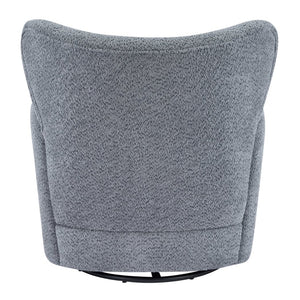 English Elm Modern Bouclé Wingback Swivel Chair with 360 Degree Rotation for Living Room Black,Dusty Blue N776P403573B