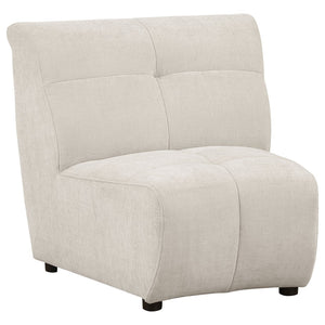 English Elm Oliver Five Piece Modular Sectional with Tufted Ivory Fabric for Open Living Spaces B062S01461