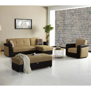 English Elm PrimeNest Concorde Convertible Upholstered Ottoman with Storage, Click-Clack PU Chenille, Compact Stylish Seating B030P280998