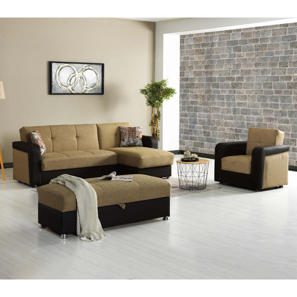 English Elm PrimeNest Concorde Convertible Upholstered Ottoman with Storage, Click-Clack PU Chenille, Compact Stylish Seating B030P280998