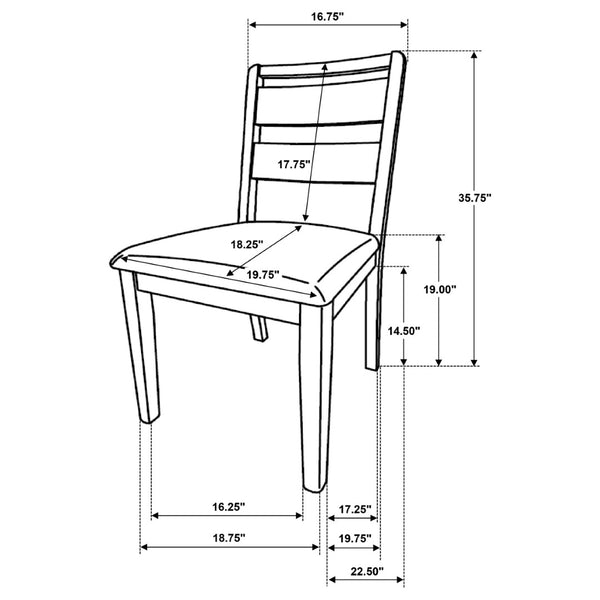 English Elm Set of 2 Ladder Back Dining Chairs Washed Oak Frame Bouclé Cushion Farmhouse B016P453424