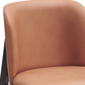 English Elm Camel Padded Side Chair Set of 2 — Camel Microfiber Seats, Black Frame, Ergonomic Comfort & Durable Design B062P209252