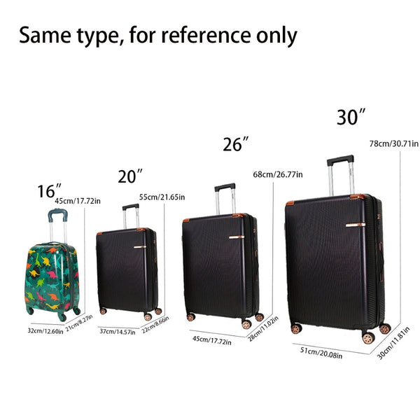 English Elm 4-piece Hard Shell Abs Spinner Luggage Set with Built-in Lock and Telescoping Handle Blue T3292P337811