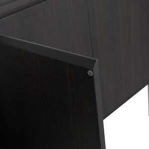 English Elm 60" Freestanding Bathroom Vanity with Dual Resin Sinks, Spacious Soft-Close Cabinet Storage, Durable Finish Dark Oak W1972S00016