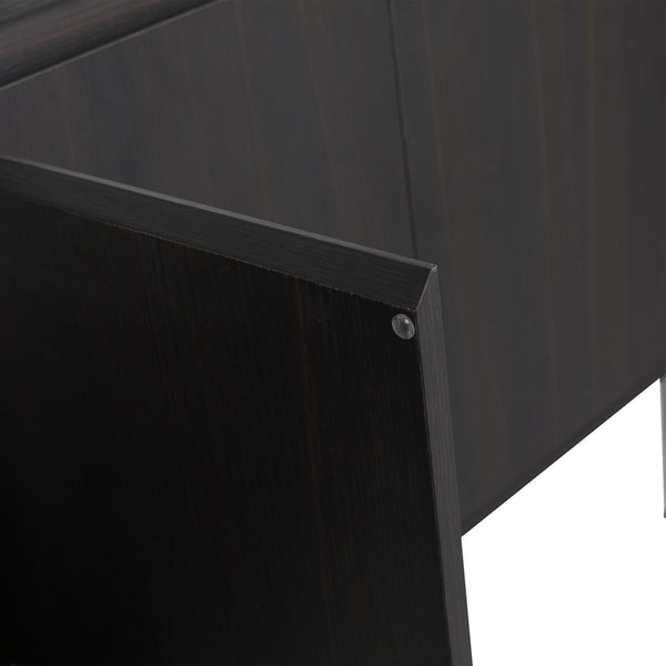 English Elm 60" Freestanding Bathroom Vanity with Dual Resin Sinks, Spacious Soft-Close Cabinet Storage, Durable Finish Dark Oak W1972S00016