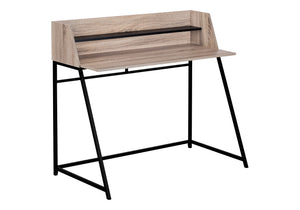 English Elm Computer Desk - Modern Home Office Workstation With Hutch, Ample Storage & Sturdy Metal Frame B2710P219832