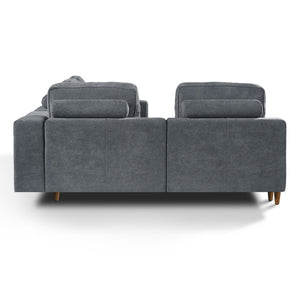 English Elm 2-piece L-shaped Sectional Sofa with Wood Legs Modular Seating for Living Room N758838485E