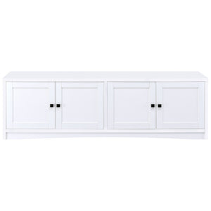 English Elm Lunetta Wide Media Console Four Door Cabinet Engineered Wood for Living Rooms White B062P447780