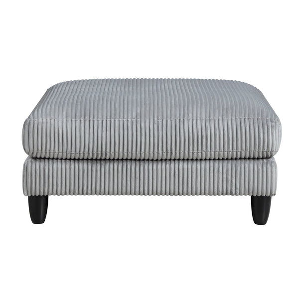 English Elm 5pc Modular Sectional Sofa Set in Corduroy Upholstery with Ottoman & Accent Pillows, Modern Luxe Gray 40 L x 40 W x 13.5 H B011S01560