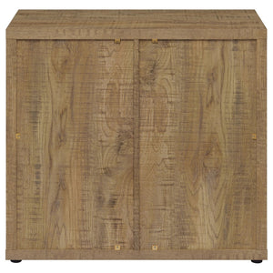 English Elm Pamplona 2-Door Accent Cabinet: Rustic Mango Wood Finish With Industrial Metal Hardware & Storage Solutions B062P299945-GIGA