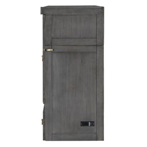 English Elm Queen Murphy Wall Bed with Pull Out Storage Drawer and Built in Usb Charging Gray LP000428AAE