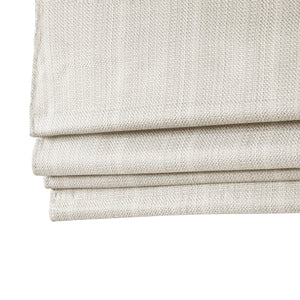 JLA Home Madison Park - Basketweave Cordless Room Darkening Roman Shade with Thermal Foam Backing for Privacy & Energy Savings Ivory MP40-7746