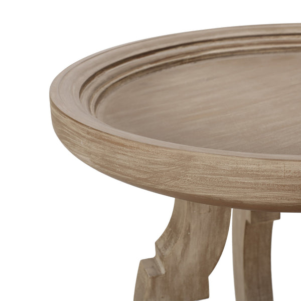 English Elm Christopher Knight Home® - End Table - French Country Charm With Hourglass Design, Distressed Wood Look For Any Living Space N771P239466K