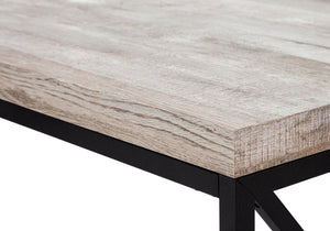 English Elm Computer Desk Taupe Reclaimed Wood Look 47" x24" Thick Top with Black X-Base Sturdy Compact Modern Workstation B2710P219777