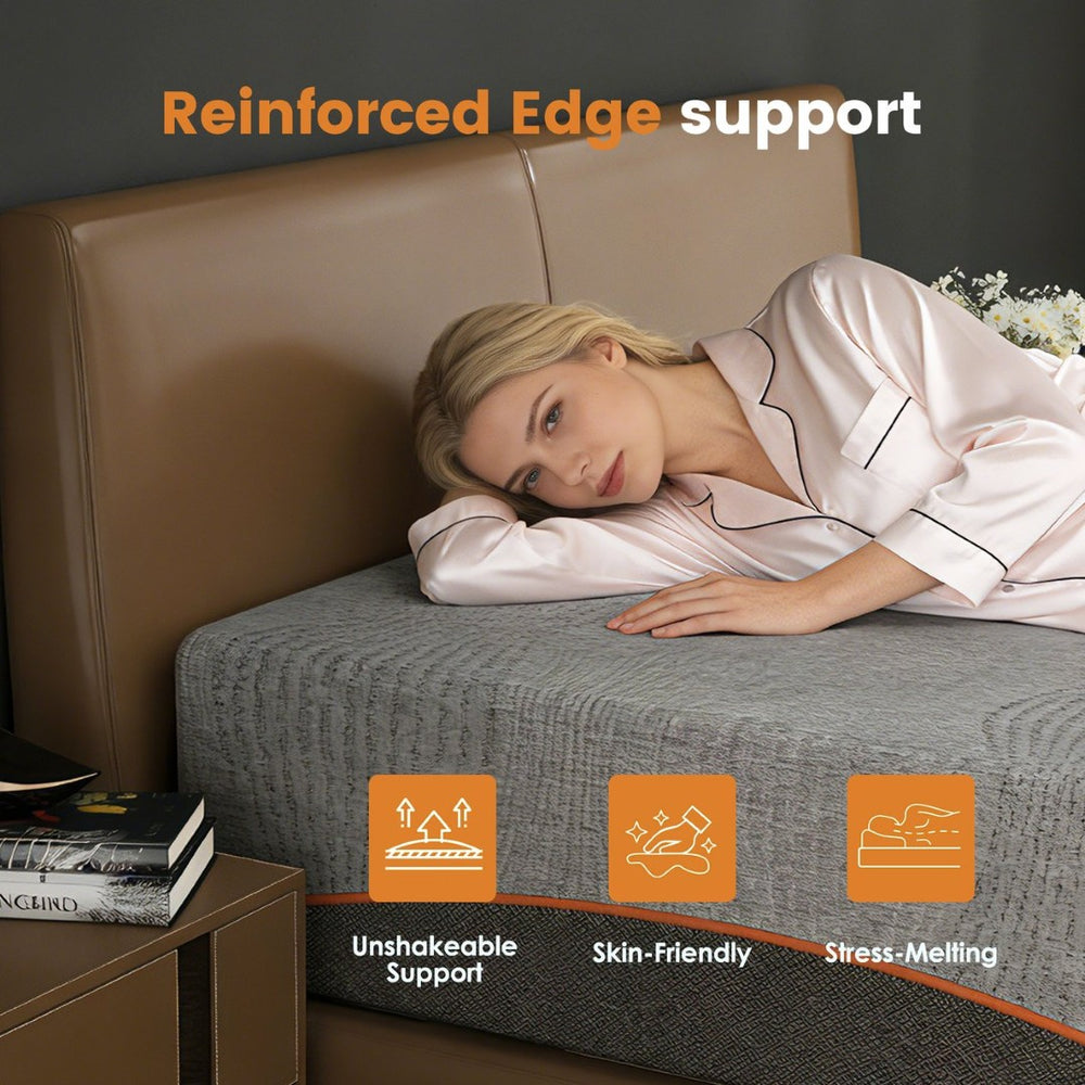 English Elm Queen 12 Inch Memory Foam Mattress Fiberglass Free Cooling Medium Feel Certified W2889P423143