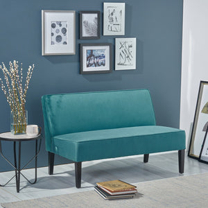 English Elm 50'' Linen Upholstered Loveseat Solid Wood Frame Modern Seating for Small Spaces N771P376540R