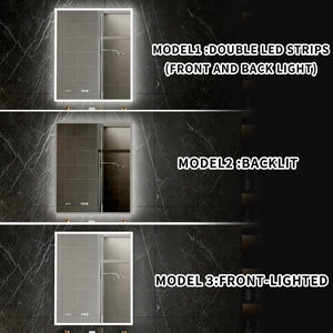 English Elm 30*36 Inch Led Medicine Cabinet with Anti-fog Gfci Outlet and Stepless Dimming Mirror W637P349415