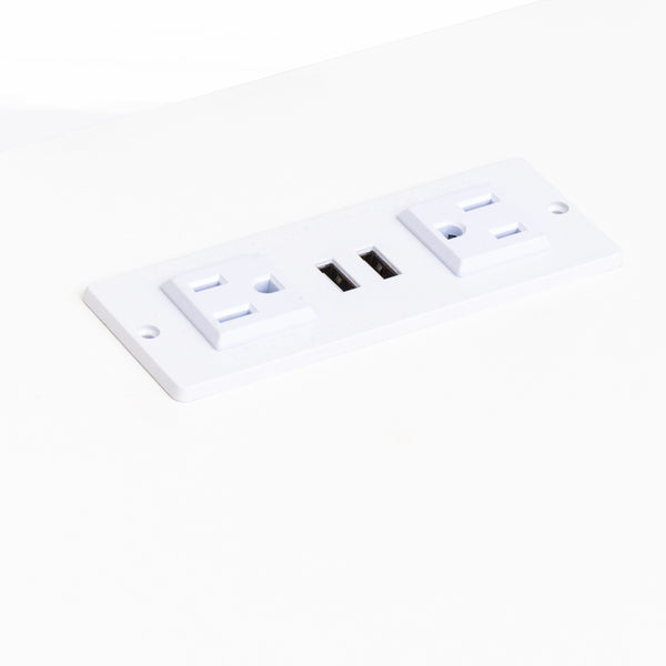 English Elm 180 Wall Mounted Floating 80" TV Stand with 20 Color LEDs, Charging Station, Cable Management & Storage White W331P225207