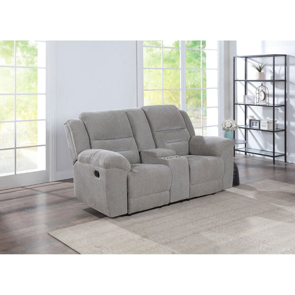 English Elm Sebring Channel Tufted Chenille Reclining Loveseat with Console for Media Rooms B062P441330