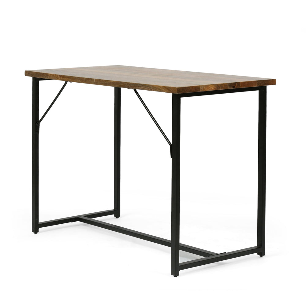 English Elm Christopher Knight Home® - Console Table Mango Wood Brown with Stainless Steel & Iron Frame, Handmade Modern Industrial Desk/Entryway Accent Piece 70827.00