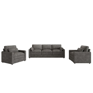 English Elm Cozy Oversized Upholstered Sofa Set - Plush Comfort With Double Cushion Support For Modern Living Rooms N719S001921E