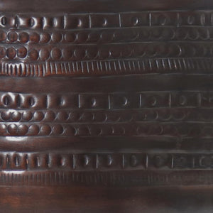 English Elm Johnsen 15" Wide Tribal Pattern Metal Accent Table - Handcrafted Iron In Rich Oil Rubbed Bronze Finish B136P158963