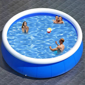 English Elm Inflatable Round Family Pool with Butterfly Print and Reinforced Pvc Mesh Sidewalls W2710P305024