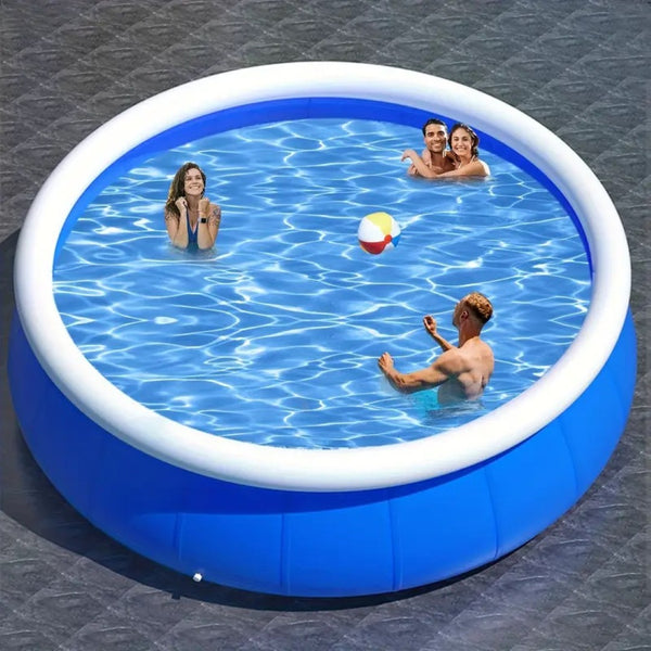 English Elm Inflatable Round Family Pool with Butterfly Print and Reinforced Pvc Mesh Sidewalls W2710P305024
