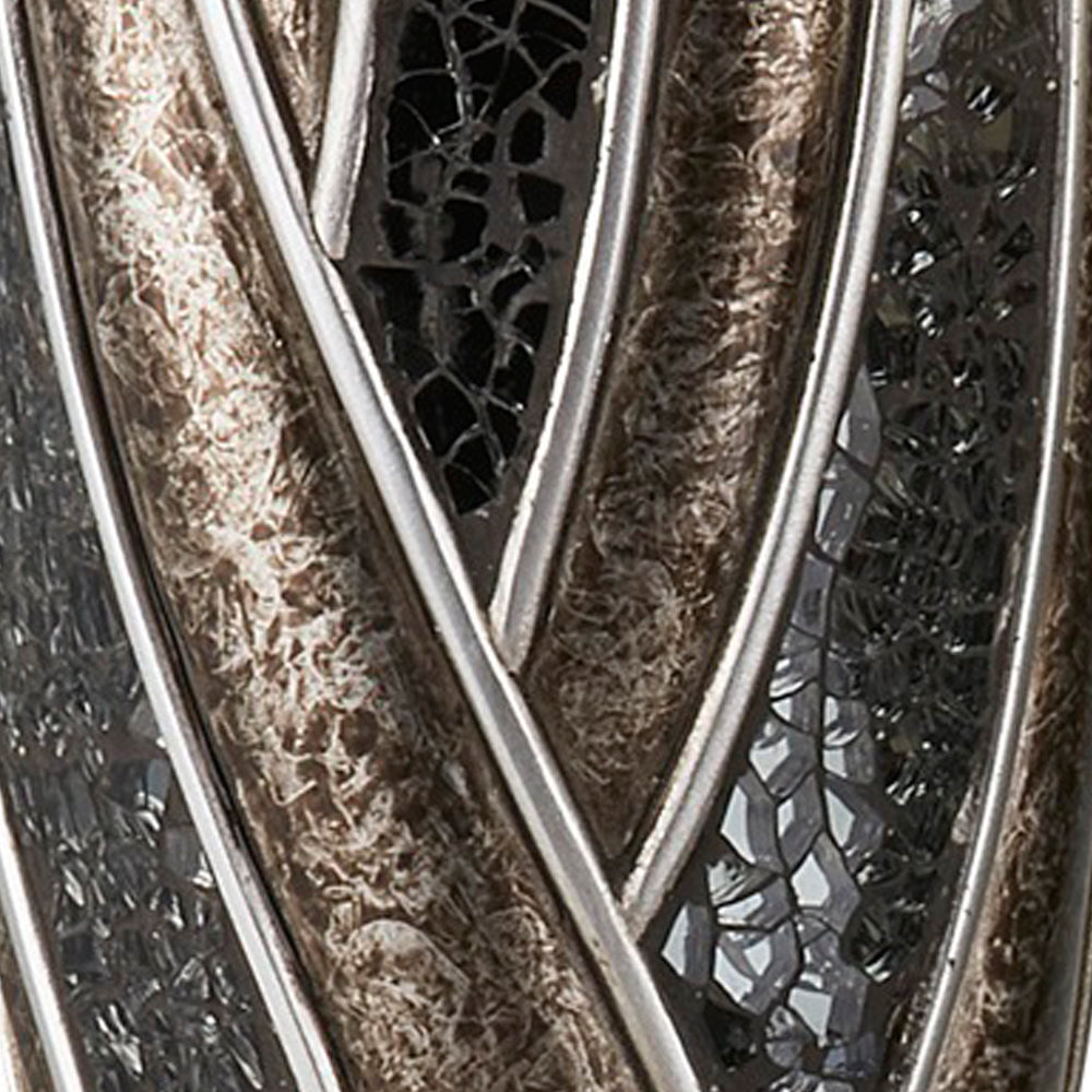 English Elm 12" And 14" Tall Lelei Candleholder Set - Elegant Silvery & Bronze Finish With Votive Candles Included B072116562