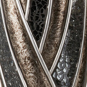 English Elm 12" And 14" Tall Lelei Candleholder Set - Elegant Silvery & Bronze Finish With Votive Candles Included B072116562