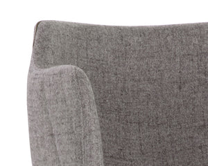 Sunpan Griffin Modern Barstool with Stylish Faux Leather and Durable Black Powder-Coated Iron Legs November Grey / Bravo Cognac