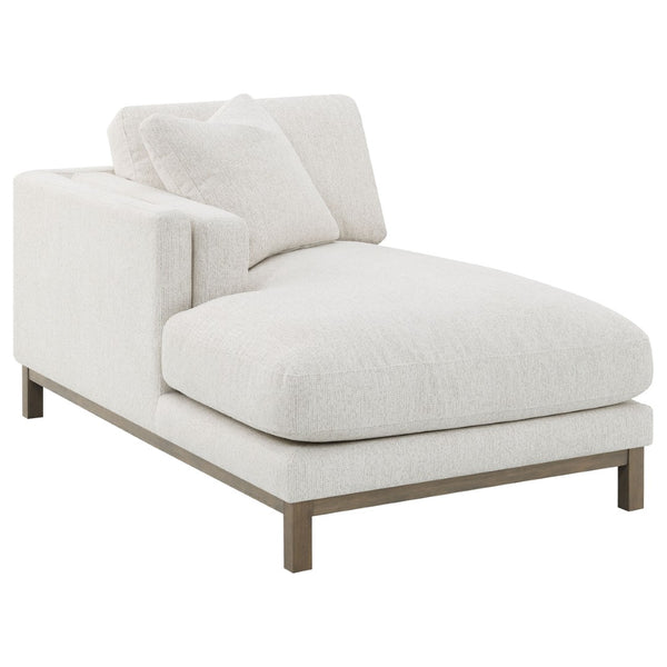 English Elm O'brien Sectional with Chaise Plush Sand Fabric Contemporary Living Room Sofa B062S01529