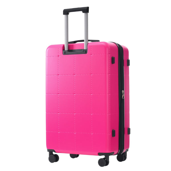 English Elm Luggage 5 Piece Hardside Abs Set with Front Access Carry on and Tsa Spinner Wheels Pink N732P391557F