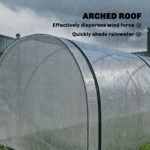 English Elm Low Profile Wide Balcony Greenhouse Uv Resistant Pe Cover Steel Frame Outdoor Garden T3971P468264