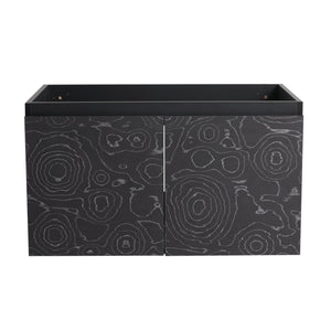 English Elm Bathroom Cabinet Door Panel Set For 30-Inch Vanity: Stylish Upgrade With Durable Melamine Finish W999P180101