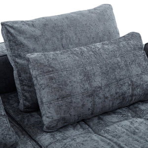 English Elm Sofa Modular Loveseat Antique Grey with Ultra-Dense Foam, Deep Seats, Orthopedic Support, Easy Assemble W1960S00008