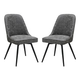 OSP Home Furnishings Penton Swivel Chair  - Set of 2 Charcoal