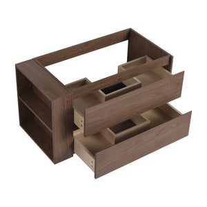 English Elm 36"Wall Modern Bathroom Vanity Cabinet with Adjustable Side Shelf, Soft-Close 2/3 Drawers, Water-Resist W999P168517