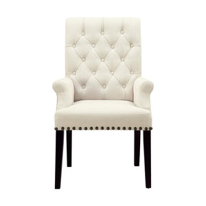 English Elm Fabric Mid Century Swivel Dining Arm Chair with Quilted Honeycomb Upholstery and Chrome Base Beige B016P224607