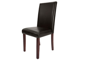 English Elm 5 5-Piece Dining Set with Faux Marble Top, Two-Tone Finish, Upholstered Chairs & Bench for Versatile Spaces B089P390143