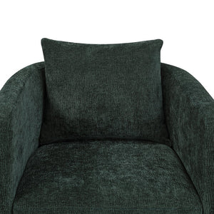 English Elm Sutton Kelly Green Swivel Barrel Chair — Ultra-Soft Performance Fabric, Reversible Cushions, 360° Comfort and Stain-Resistant Durability B050P322587