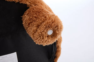 English Elm 063-Fur Plush Armless Accent Chair with 13" Thick Cushion, Curved Wingback & Solid Wood Legs for Cozy Reading Nooks khaki W527P308810