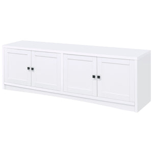 English Elm Lunetta Wide Media Console Four Door Cabinet Engineered Wood for Living Rooms White B062P447780