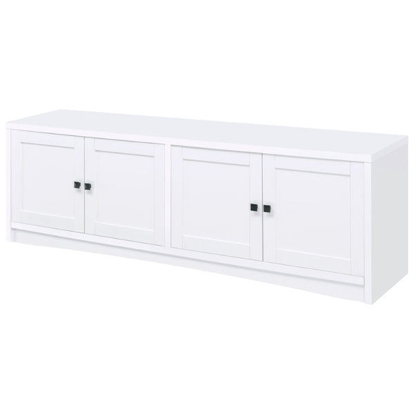 English Elm Lunetta Wide Media Console Four Door Cabinet Engineered Wood for Living Rooms White B062P447780