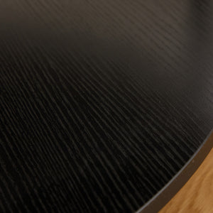 English Elm 30.9"Wide Faux Fur Ottoman with Open Wooden Shelf and Black Metal Legs — Plush Round Coffee Table Seat Beige W3098P296971