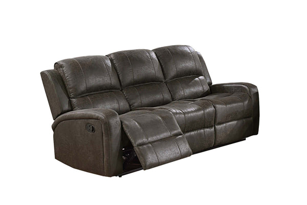 English Elm Recliner Loveseat with Manual Side Handle, Horizontal & Vertical Tufting, Plush Square Arms for Luxury Relaxation Smoke 80 L x 30 W x 26 H B089P240527