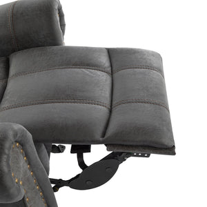 English Elm Christopher Knight Home® - 40.75" Wide Suede Manual Glider Recliner Chair with Rolled Arms, Microfiber Comfort & Infinite Positions Slate N763P264499E