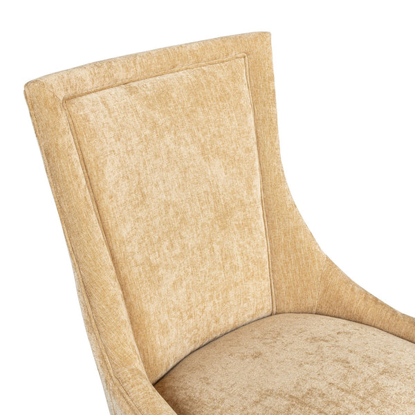 JLA Home Madison Park Signature - Ultra Upholstered dining side chairs set of 2 with solid wood legs, plush chenille seats, tailored trim Gold MPS108-0328